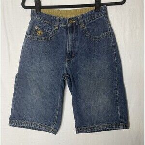 Timberland Carpenter Shorts Boys Size 12 High Rise Casual Denim Bermuda Cotton